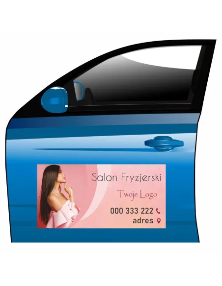 Reklama Magnetyczna Magnes Samochód Salon Fryzjerski