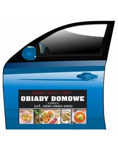 Reklama Magnetyczna – Na Samochód Magnes Obiady Domowe