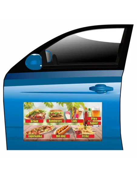 Reklama Magnetyczna – Dog Frytki Magnes Samochód Kebab