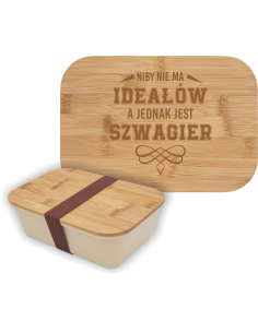 Lunch box Wyjątkowy Prezent z Indywidualnym Grawerem dla szwagra z napisem