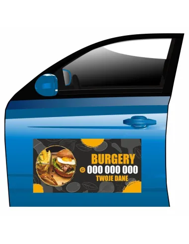 Reklama Magnetyczna Magnes Samochód Burgery na Samochód