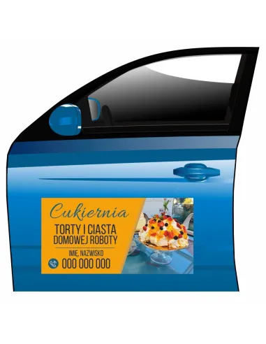 Reklama Magnetyczna Magnes Samochód Cukiernia na Samochód