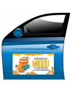 Reklama Magnetyczna – Na Samochód Magnes Sprzedaż Miodu