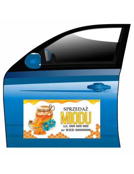 Reklama Magnetyczna – Na Samochód Magnes Sprzedaż Miodu