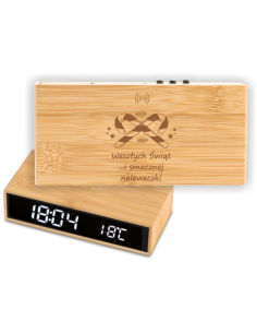 Ładowarka z zegarem Personalizowany Prezent grawerowany  na święta