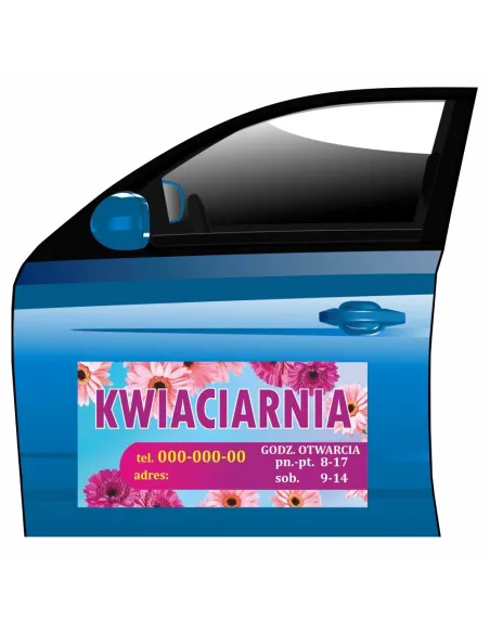 Reklama Magnetyczna – Na Samochód Magnes Kwiaciarnia