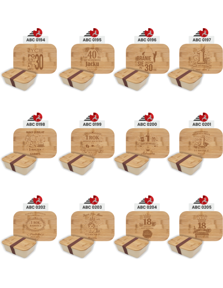 Lunch box Wyjątkowy Prezent urodzinowy z Indywidualnym Grawerem 30 40 50