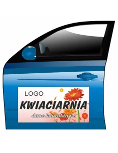 Reklama Magnetyczna Magnes Samochód Kwiaciarnia z Nadrukiem