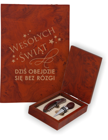 Zestaw do wina Personalizowany Prezent z Grawerem na boże narodzenie