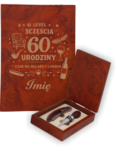 Zestaw do wina Elegancki Prezent z Własnym Grawerem na urodziny z imieniem