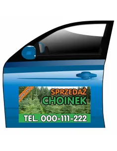 Reklama Magnetyczna na Samochód Magnes Sprzedaż Choinek