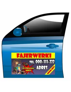 Reklama Magnetyczna – Na Samochód Magnes Fajerwerki