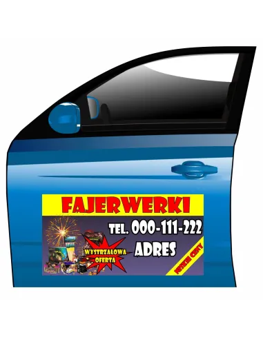 Reklama Magnetyczna – Na Samochód Magnes Fajerwerki