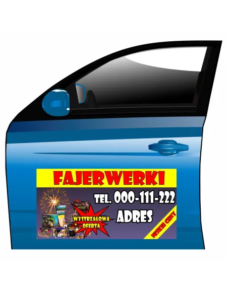 Reklama Magnetyczna – Na Samochód Magnes Fajerwerki