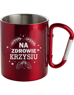 Kubek z karabińczykiem Elegancki Prezent z Własnym grawerem na święta