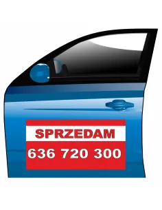 Reklama Magnetyczna Magnes Samochód Sprzedam na Samochód