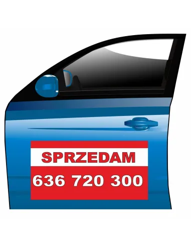Reklama Magnetyczna Magnes Samochód Sprzedam na Samochód