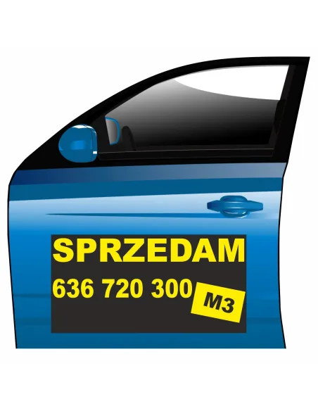 Reklama Magnetyczna Magnes Samochód Sprzedam m3 na Samochód