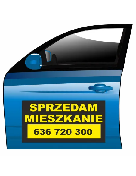 Reklama Magnetyczna Magnes Samochód Sprzedam Mieszkanie