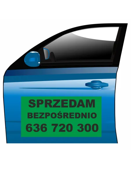 Magnes na Samochód Reklama Magnetyczna Sprzedam Bezpośrednio