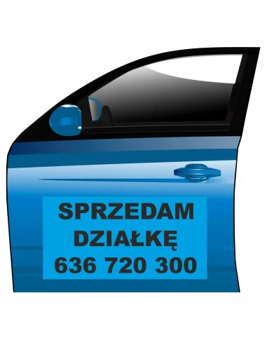 Reklama Magnetyczna – Na Samochód Magnes Sprzedam Działkę