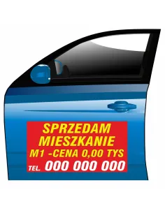 Reklama Magnetyczna Magnes Samochód Sprzedam Mieszkanie m1