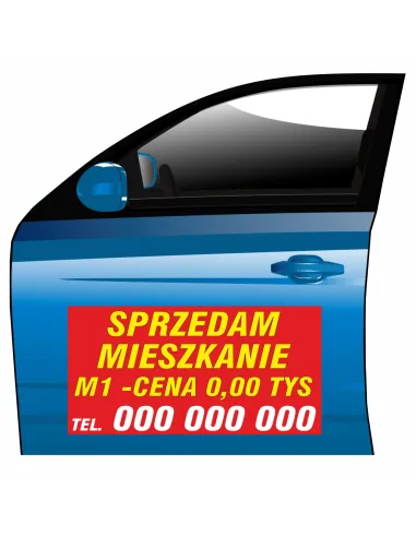 Reklama Magnetyczna Magnes Samochód Sprzedam Mieszkanie m1