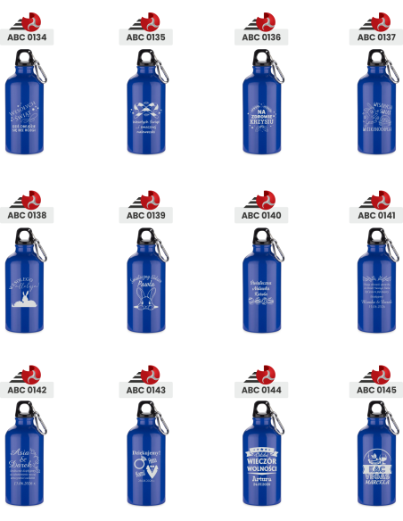 Butelka aluminiowa 500 ml Personalizowany Grawerowany Upominek z imieniem