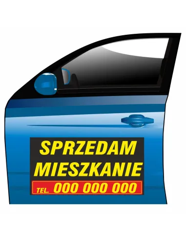 Magnes na Samochód Reklama Magnetyczna Sprzedam Drukowany