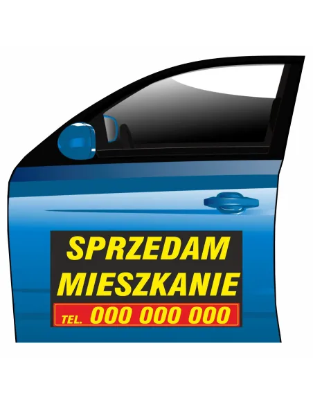 Magnes na Samochód Reklama Magnetyczna Sprzedam Drukowany