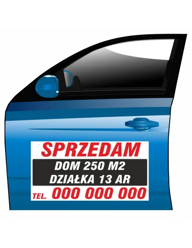 Magnes na Samochód Reklama Magnetyczna Sprzedam Pamiątkowe
