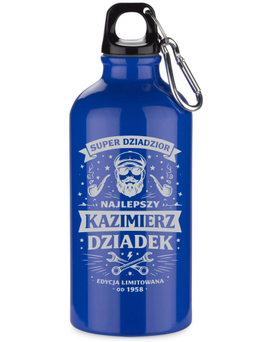 Butelka aluminiowa 500 ml Personalizowany Grawerowany Upominek dla dziadka