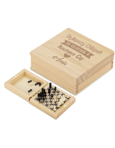 Szachy drewniane Personalizowany Grawerowany Upominek NA WALENTYNKI