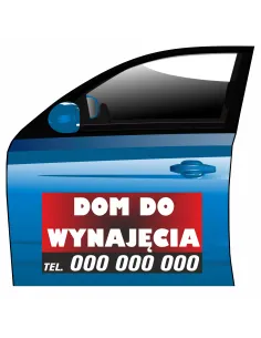 Reklama Magnetyczna – Na Samochód Magnes Dom Wynajęcia