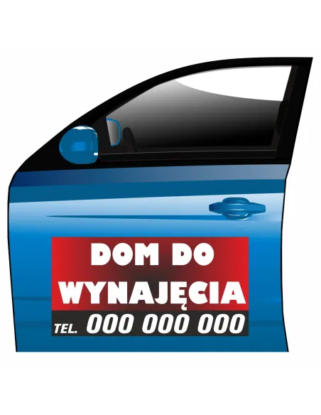 Reklama Magnetyczna – Na Samochód Magnes Dom Wynajęcia