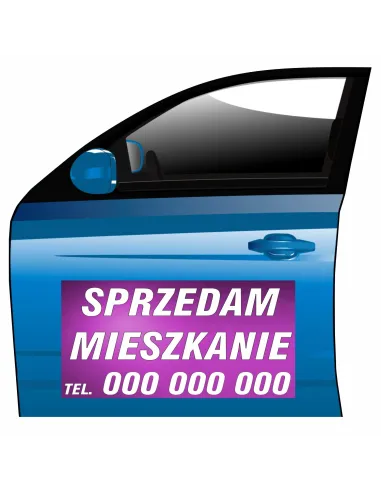 Magnes na Samochód Reklama Magnetyczna Sprzedam Magnes