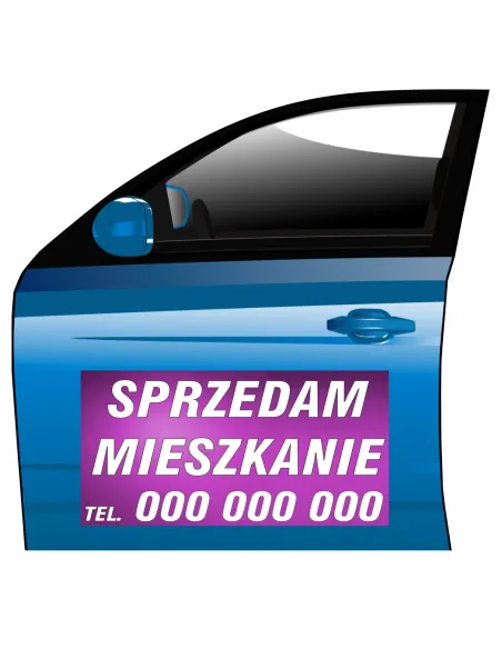 Magnes na Samochód Reklama Magnetyczna Sprzedam Magnes