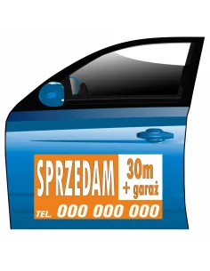 Reklama Magnetyczna Magnes Samochód Sprzedam Personalizowany