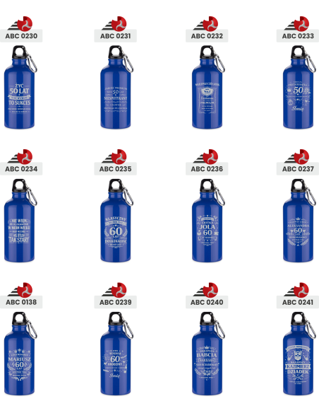 Butelka aluminiowa 500 ml Personalizowany Grawerowany Upominek dla dziadka