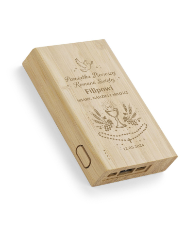 Powerbank Personalizowany Grawerowany Upominek pierwsza komunia święta