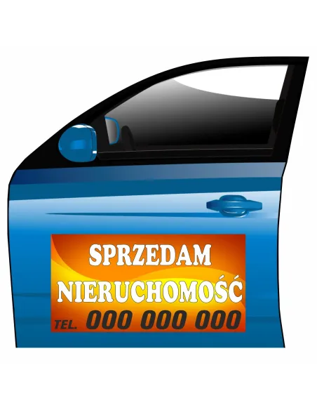 Reklama Magnetyczna Magnes Samochód Sprzedam Nieruchomość