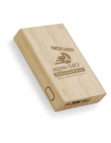 Powerbank Elegancki Prezent z Własnym Grawerem z twoim logo napisem grafiką