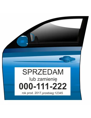Reklama Magnetyczna – Na Samochód Magnes Sprzedam Lub
