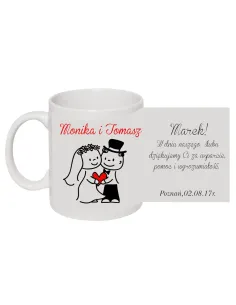 Prezent Upominek dla Świadków Personalizowany Foto Kubek