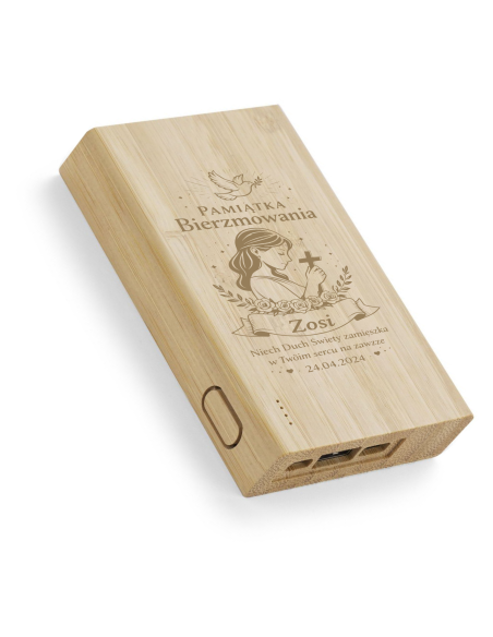 Powerbank Elegancki Prezent z Własnym Grawerem pamiątka na bierzmowanie