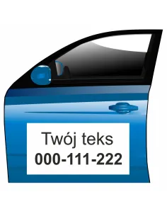 Reklama Magnetyczna Magnes Samochód Twój Tekst na Samochód