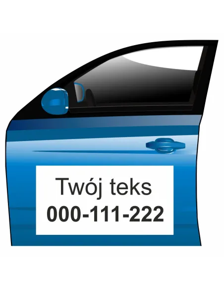 Reklama Magnetyczna Magnes Samochód Twój Tekst na Samochód