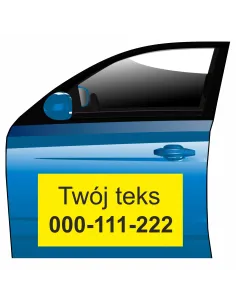 Reklama Magnetyczna – Na Samochód Magnes Twój Tekst