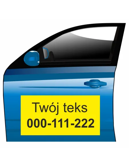 Reklama Magnetyczna – Na Samochód Magnes Twój Tekst