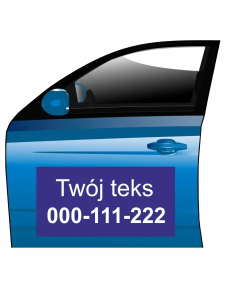 Magnes na Samochód Reklama Magnetyczna Twój Tekst Reklamowy